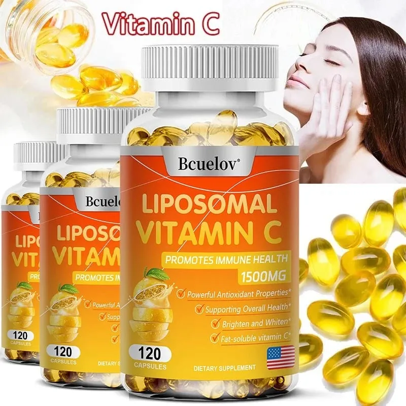 Liposomal Vitamin C - Promotes Collagen Production Supports Skin Immune Health Powerful Antioxidant Energy Supplement — image 1