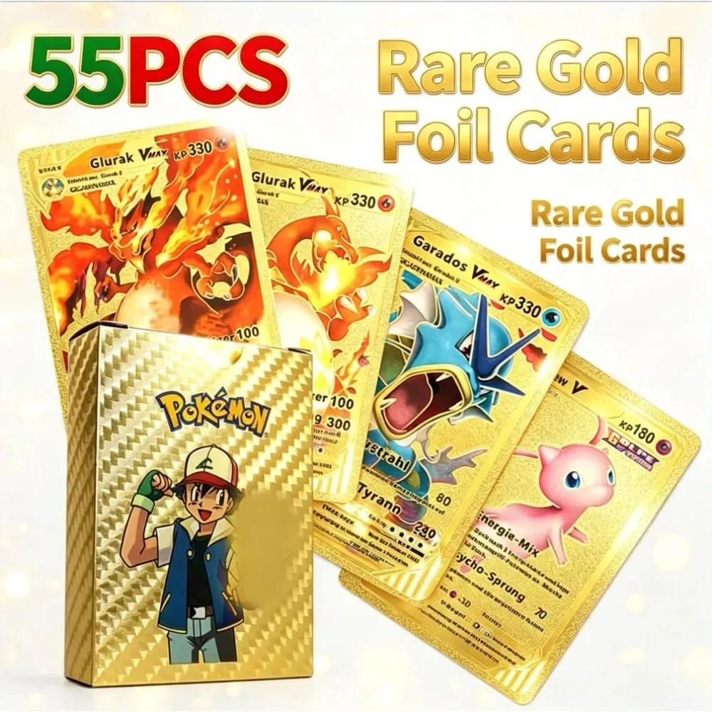 English version Golden Monster trading cards 55 cards with gift box rare shiny cards game cards anime collectibles — image 3