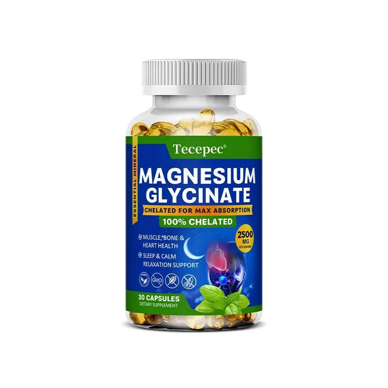 Magnesium Glycinate Supplement Highly Absorbed Supports Muscle Relaxation and Recovery Maximum Bioavailability 120 Capsules — image 8