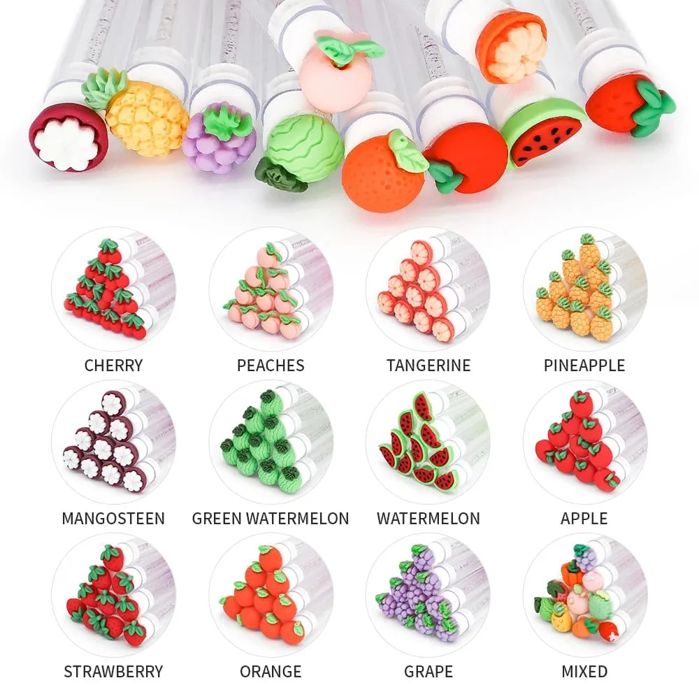 10 /50PCS Set Fruit Collection Mascara Brush Reusable Lash Brush Tube Spoolies Lash Extension Brushes Applicators Makeup Tools — image 2