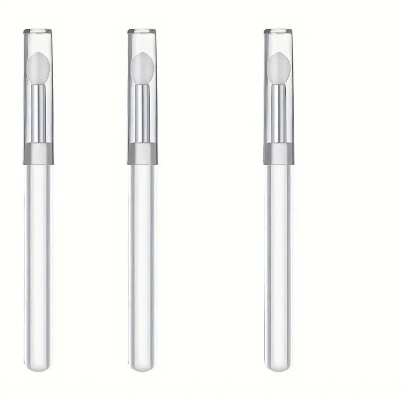 1/3PCS Portable Silicone Lip Brush With Cover Soft Multifunctional Lip Balm Applicator Lipstick Lipgloss Makeup Brushes