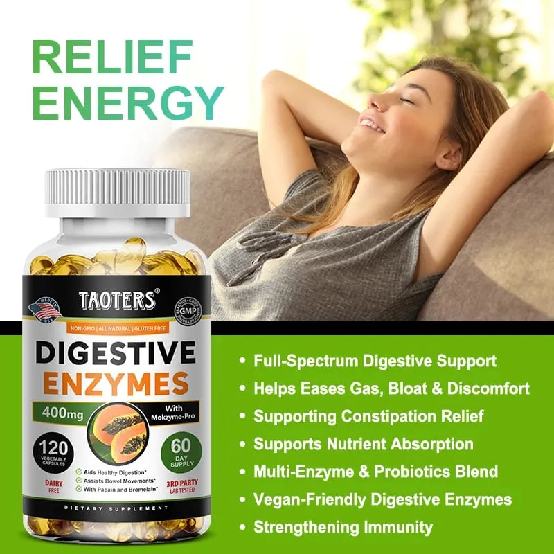 Digestive Enzymes Containing Papain and Bromelain Help Support Digestion Improve Gut Health Boost Metabolism Improve Dull Skin