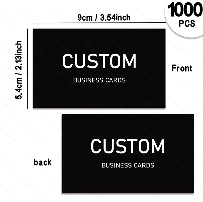 200/500/1000pcs Customizable Cards Personalized Business Cards with Acrylic Storage Box Matte Film Thank You Invitations