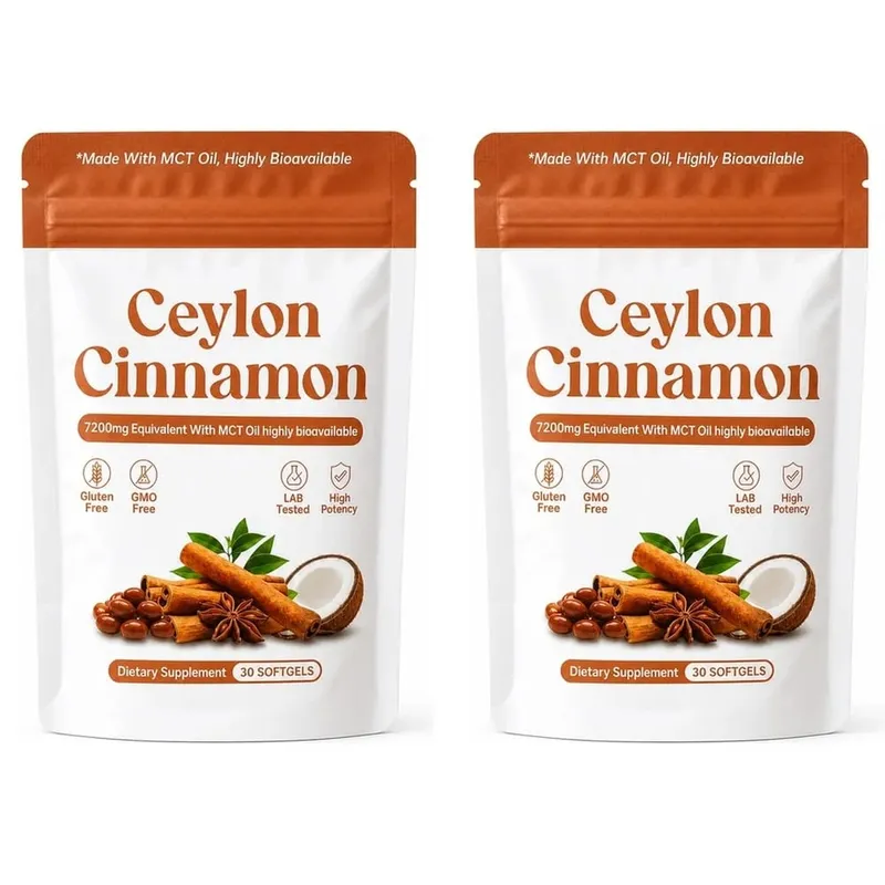 Ceylon Cinnamon Extract Softgels with MCT Oil Antioxidant Support and Metabolism Support Highly Bioavailable 30 Softgels