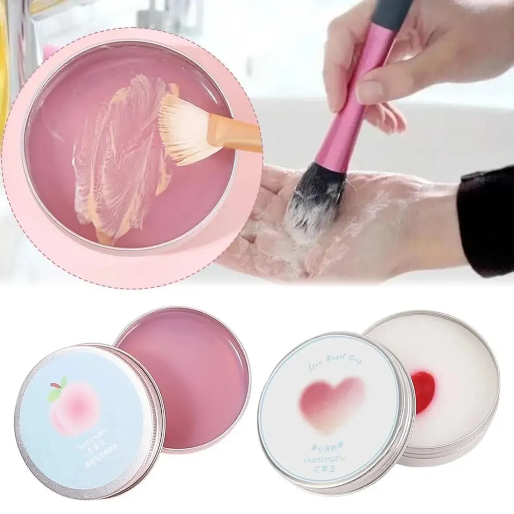 Makeup Brush Cleaner Soap /Silicone Mat Deeply Cleans Cosmetic Color Removal for Synthetic & Natural Makeup Brushes & Sponges