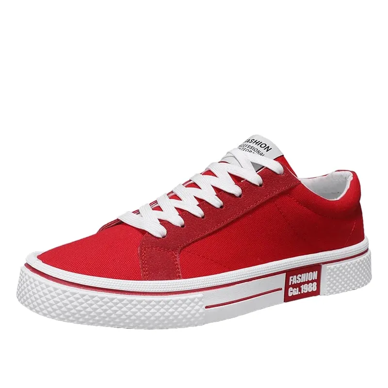 Hot Sale Fashion Red Canvas Shoes Men Classic Low-top Men's Canvas Sneakers Harajuku Hip Hop Skateboard Shoes Men Casual Sneaker — image 9