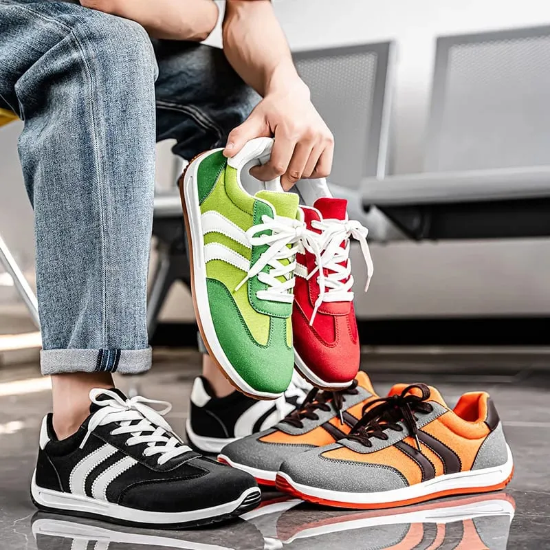 Spring and Summer New Fashion Men's Shoes Versatile Retro Sports Casual Shoes Lightweight Large Size Breathable Soft-Soled Sports Trendy Shoes