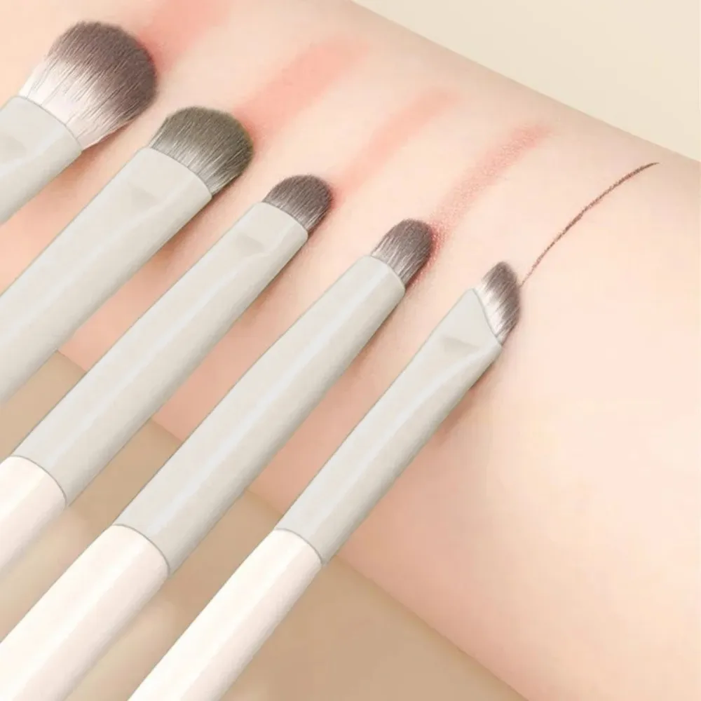 5/6/8/10Pcs Professional Eye Makeup Brushes Set Detail Eyeshadow Brush White Ultra Soft Eyeshadow Eyeliner Beauty Makeup Tools