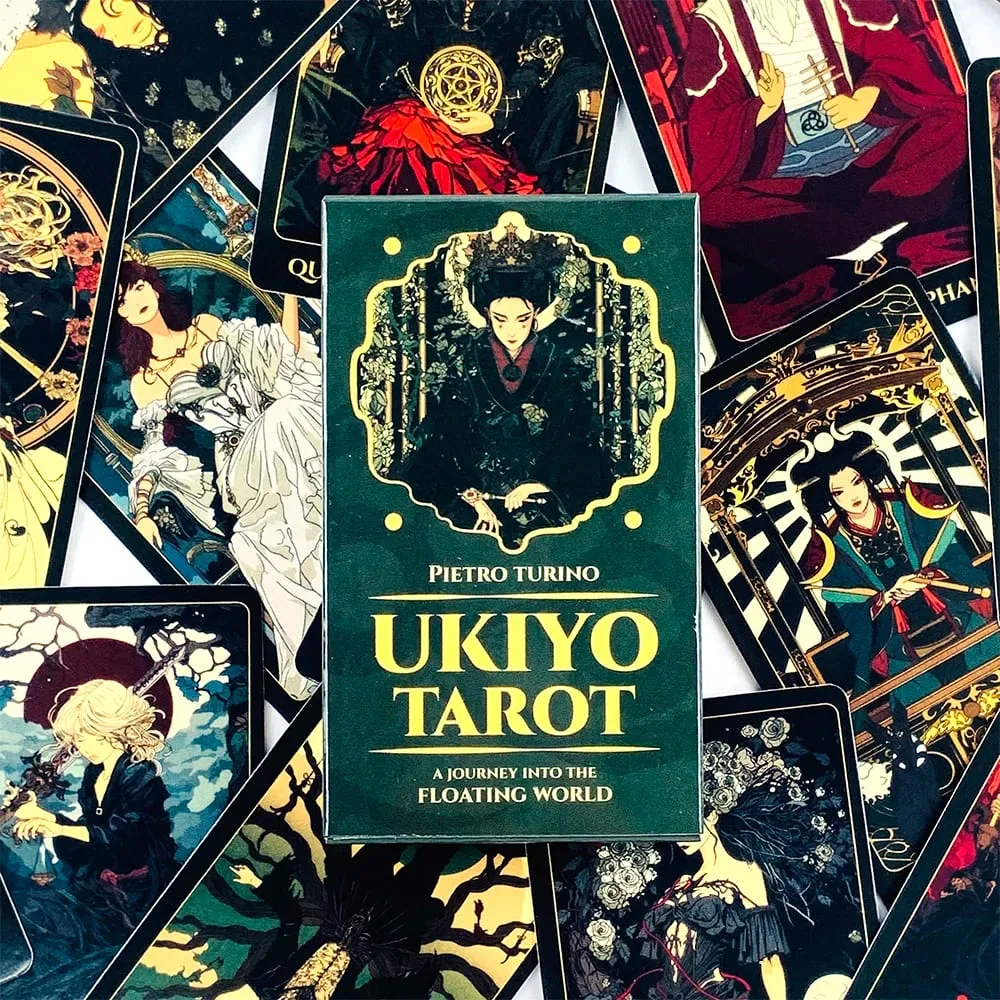Ukiyo Tarot Cards 78 Card Fortune Telling Divination Tarot Cards Board Game Perfect for Cultural Exploration & Art Collection
