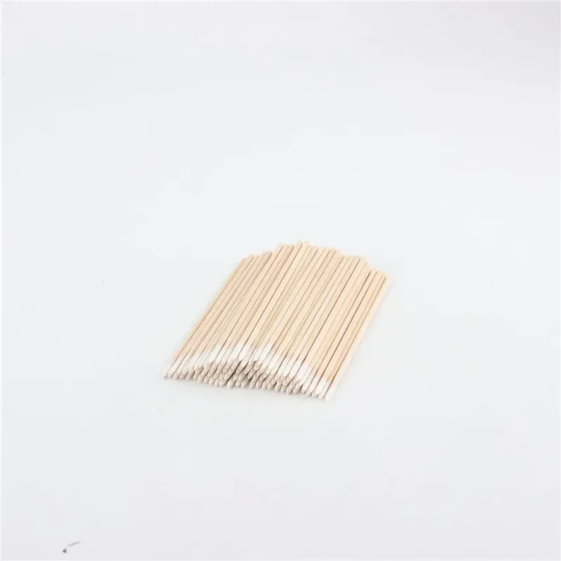 50pcs Bamboo Stick Disposable Flocked Lip Brushes Portable Lip Gloss Applicator Wands Lipstick Makeup Lash Tattoo Beauty Tools