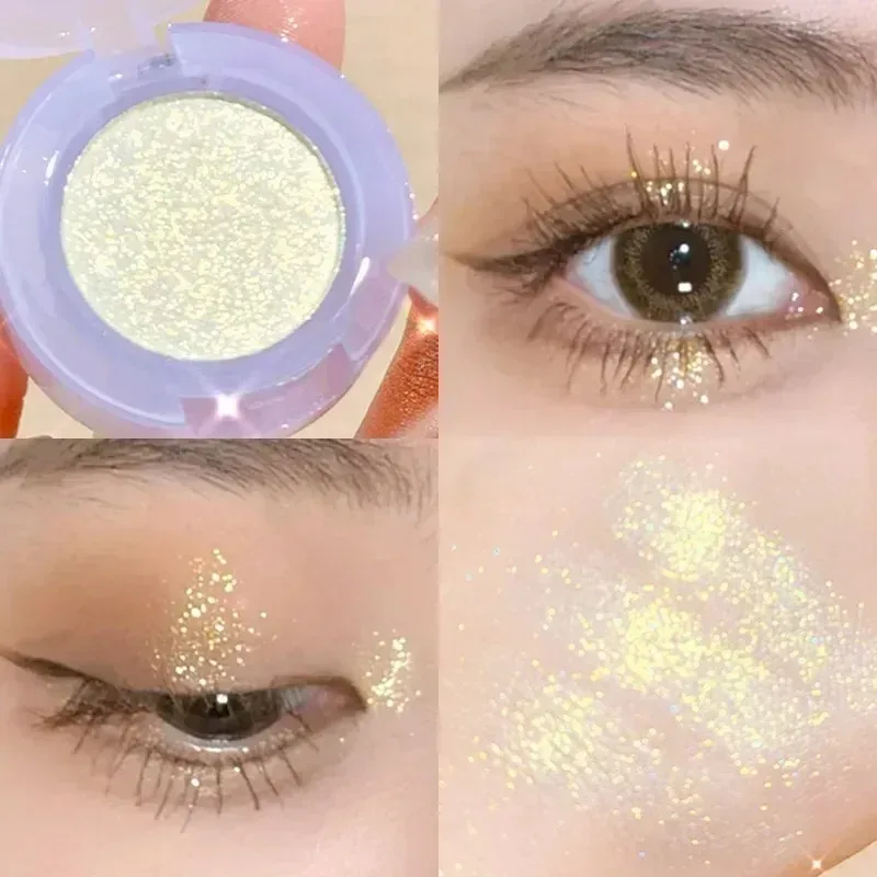 Diamond Glitter Monochrome Eyeshadow Palette Sequins Pearlescent Highlighter Powder Makeup Brighten Shiny Eyes Makeup Cosmetics