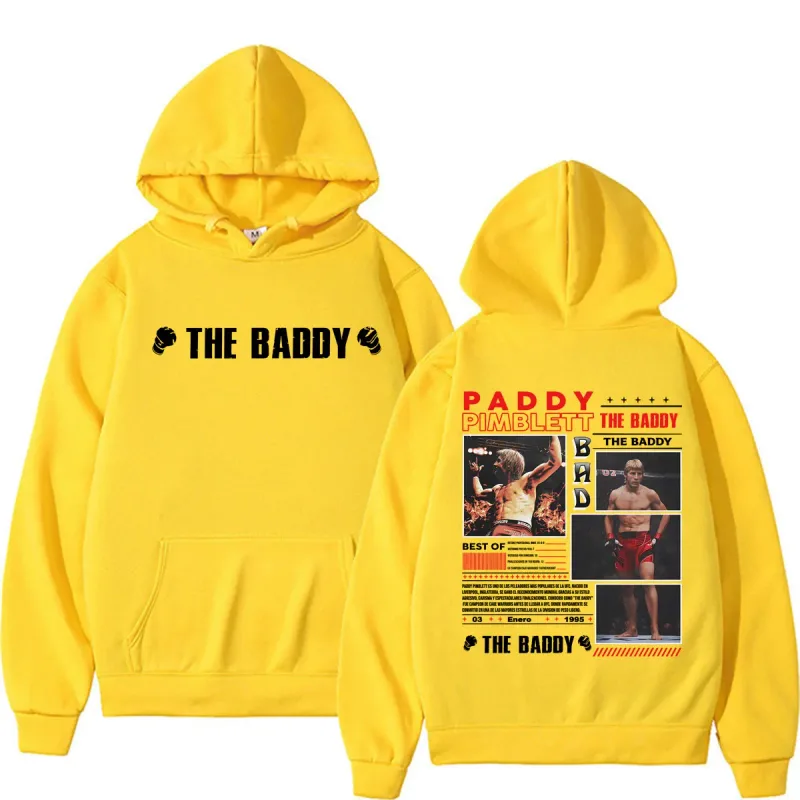 Paddy Pimblett The Baddy Retro Graphic Hoodies Men Women Fashion Violence Aesthetic Sweatshirt Fleece Casual High Quality Hooded — image 9
