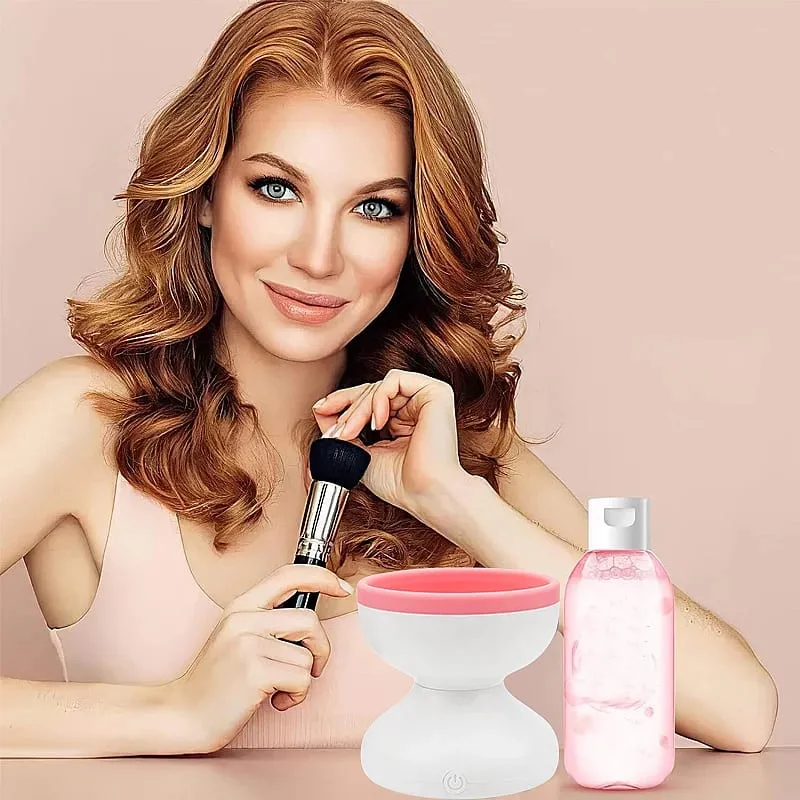 Electric Makeup Brush Cleaner Machine Silicone Cleaning Bowl Fast Wash Makeup Eyelash Brush Cleaning Tool All Cosmetic Brushes
