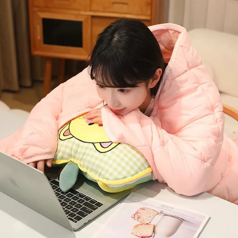 Apple Plush Pillow Cat Stuffed Cushion Kawaii Soft Sofa Cushion Air Conditioning Blanket Throw Pillow Adorably Birthday Gifts