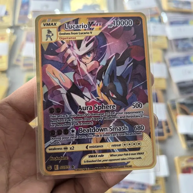 10000HP Charizard Vmax Pokemon Cards Metal English Card Arceus GX Vstar V Golden Limited Kids Gift Game Battle Collection Cards