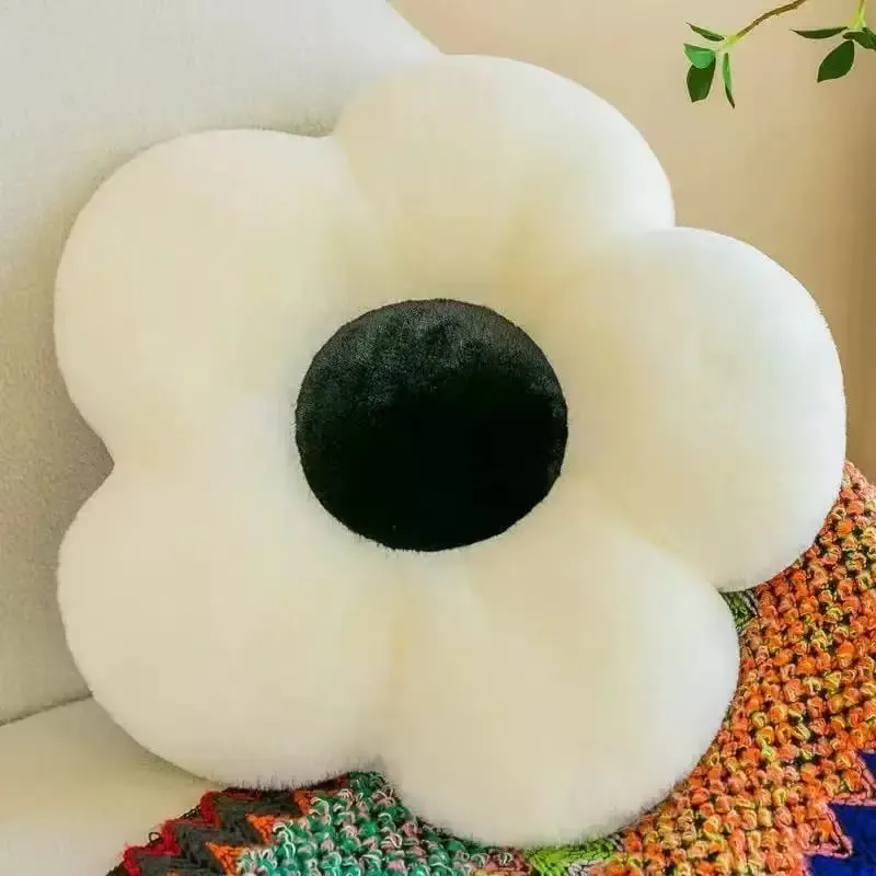 Generic Flower Shaped Plush Seat Cushion Soft Memory Cotton Round Pillow For Chair Bedroom Window Sofa Home Decor