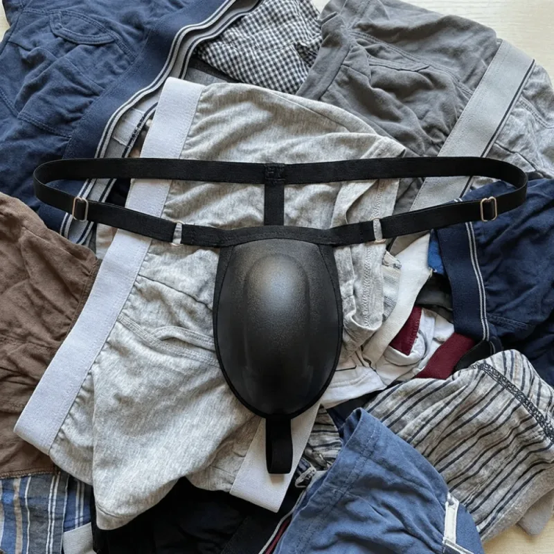 T-back Push Up ฟองน้ำถ้วย Pad Thongs ปรับ 3D ด้านหน้าเบาะกางเกงไม่มีรอยต่อต่ำเอวชาย Shapewear กางเกงผู้ชายอุปกรณ์เสริม — image 2