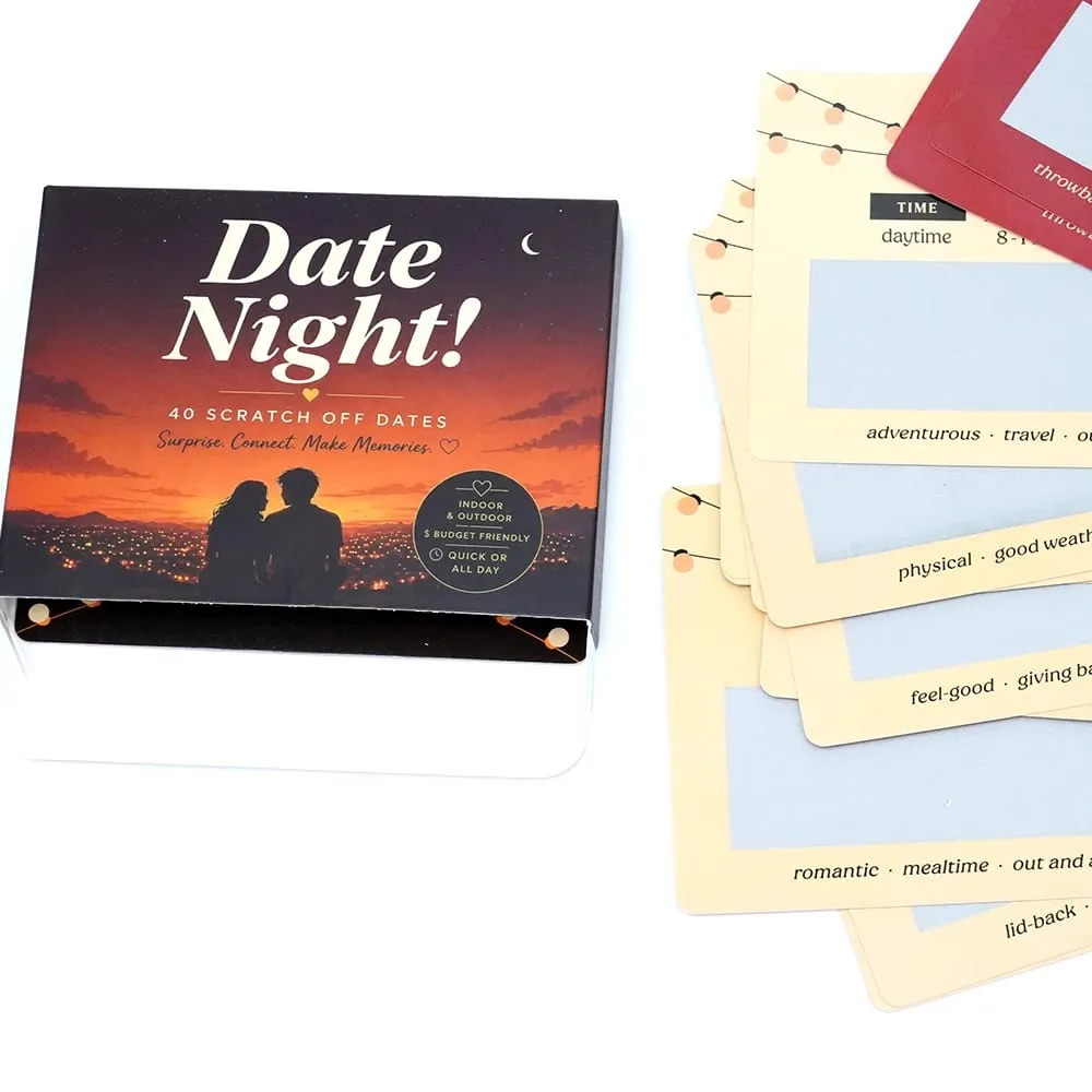 Romantic Date Night Card Game Scratch Off Adventure For Couples Interactive Relationship Game Surprise Challenge Cards Creative