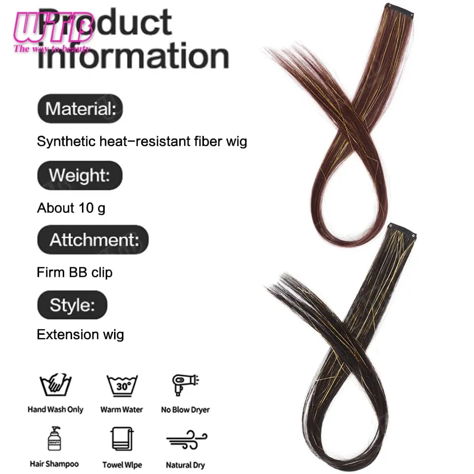 Synthetische Haarverlängerungsperücke im BB-Clip-Stil, hervorgehobene Laser-Seiden-Glatthaarverlängerungsperücke, geeignet für den täglichen Gebrauch von Frauen