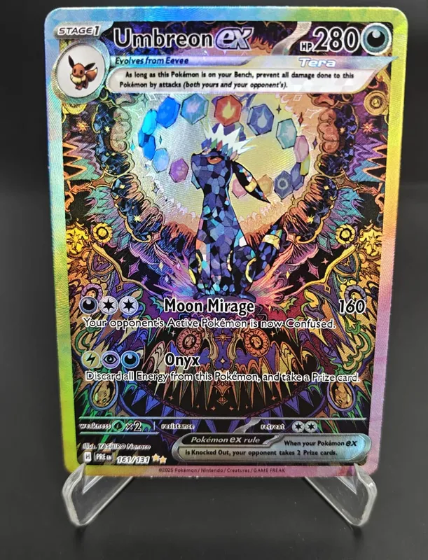 Proxy POKEMON PRE English PRISMATIC EVOLUTIONS #161 UMBREON ex Grade 10 Collection Card Toy