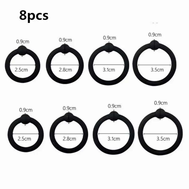 cheap 3/4/6/7/8 pcs Penis Rings Cock Rings Silicone Beaded Time Lasting Erection Sex Toys for Men Adult sex Games