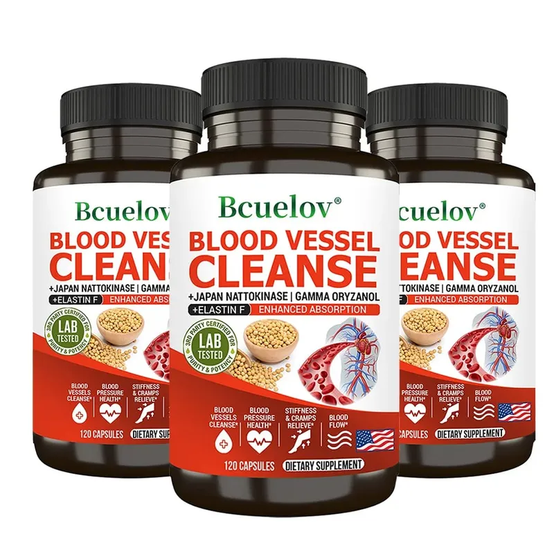 Nattokinase Capsules - Supports Heart and Circulatory Health Helps Maintain Daily Health Vegan and Gluten-Free