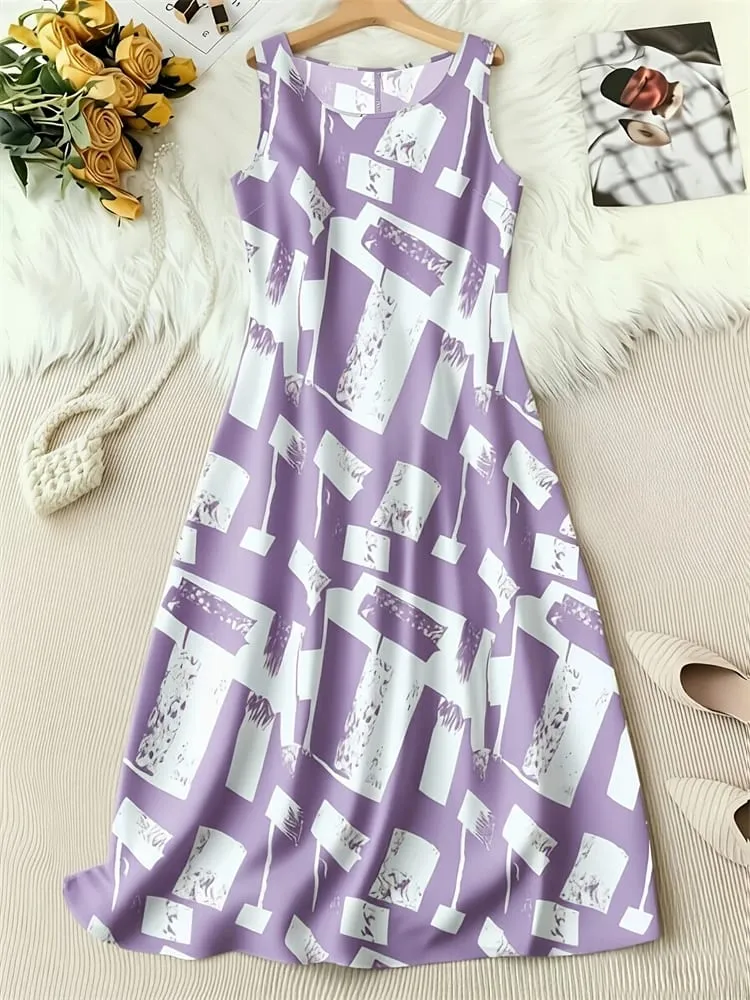 Trendy 3D Women's New Arrival Dresses Summer Street Style Printed Loose-Fit Casual Dresses Outdoor Travel and Party Dresses