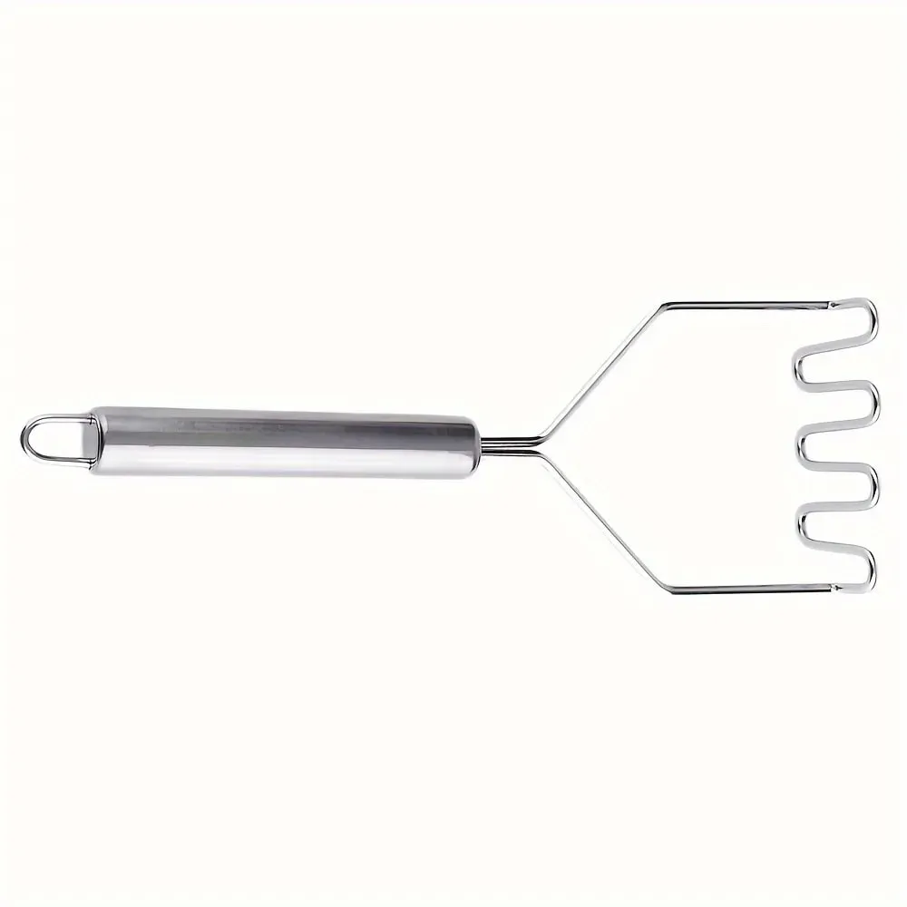 1pc Stainless Steel Wave Potato Masher - Ideal for Kitchen Vegetable and Fruit Puree - Kitchen Essentials Durable Kitchenware