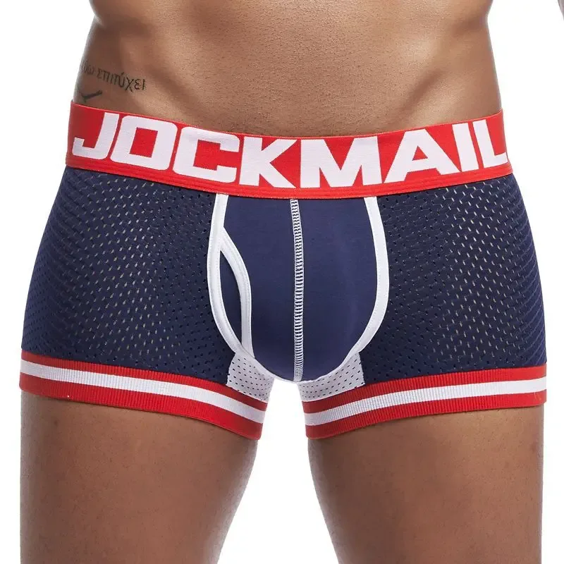 Jockmail Nam Boxer Lưới Quần Lót Thoáng Khí Mềm Mại Thoải Mái Thoải Mái Quần Short Thể Thao Trưởng Thành Người Quần Lót Quần Áo Quần Lót