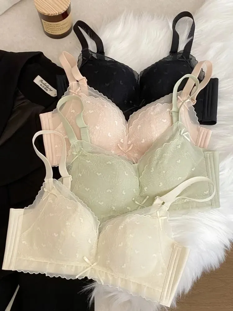 Pure Desire Breeze Push Up Bra Wireless for Small Bust Anti Sagging Breathable Comfort Lift Support AB Cup Women S-XL MOYISU