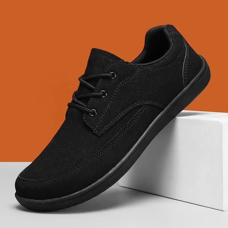 Men Suede Casual Wide Toe Shoes Beige Thick Soled Lace Up Walking Shoes Also Suitable for Designer Retro Style Denim Boot Sizes