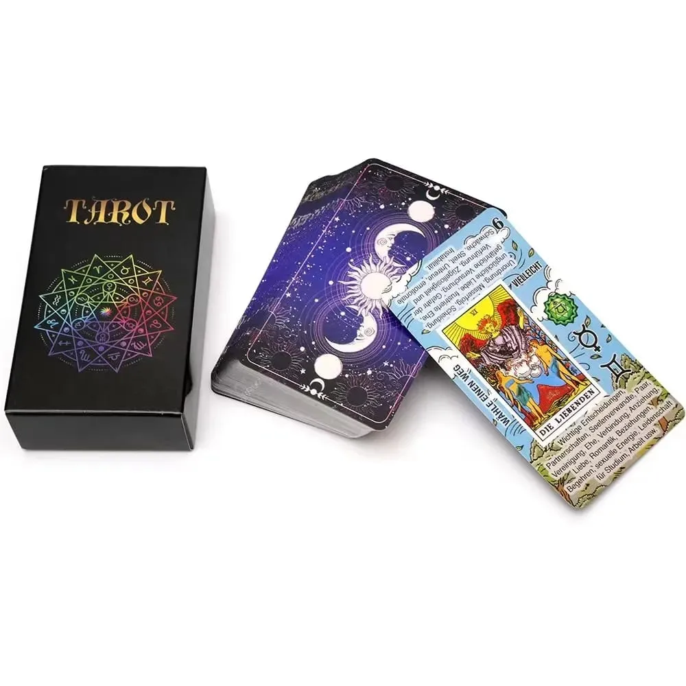 Deutsch Tarot Cards German Tarot Deck Playing Games Fate Divination Game Board Game with Paper instruction Family Party Game