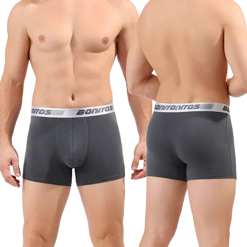 5pcs Men's Underpants Cotton Boxer Briefs Classic Men Panties BONITOS Letter Elastic Waistband Boxers Underwear For Man Shorts