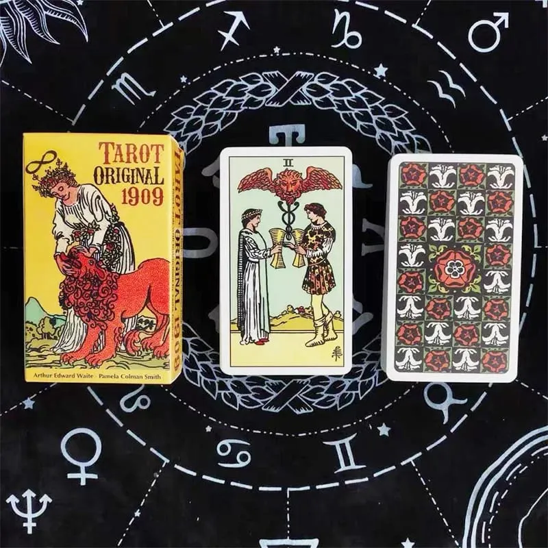 The Rider Waite Smith 1909 Tarot Cards Oracle Deck for Beginners English Spanish Classic Divination Edition Play Game