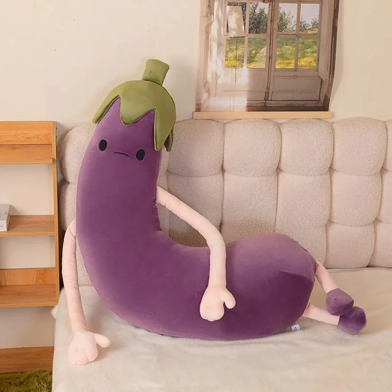 Soothing Pillow Banana Eggplant Suitable for Bedroom Home Decoration Soft Materialplush pillow ，stuff Suitable for Holiday Gifts