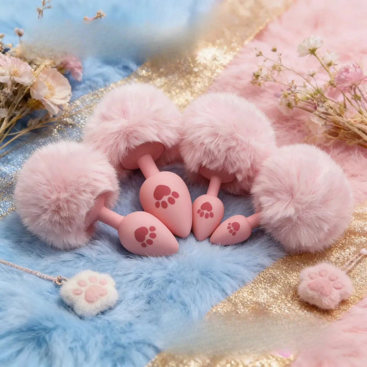4 méretű aranyos rózsaszín macskamancs nyomat szilikon anális dugó puha farok fenékdugó felnőtt játék anális gyöngyök erotikus cosplay szexjátékok nőknek