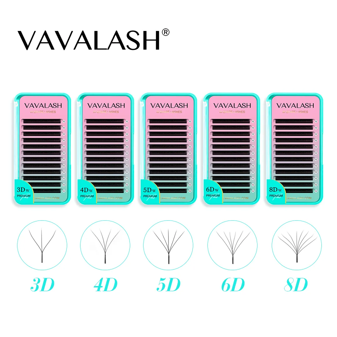 W Shape Eyelash Extension 3D 4D 5D 6D 8D Eye Lashes Natural Soft Premade Fan Lash Extensions