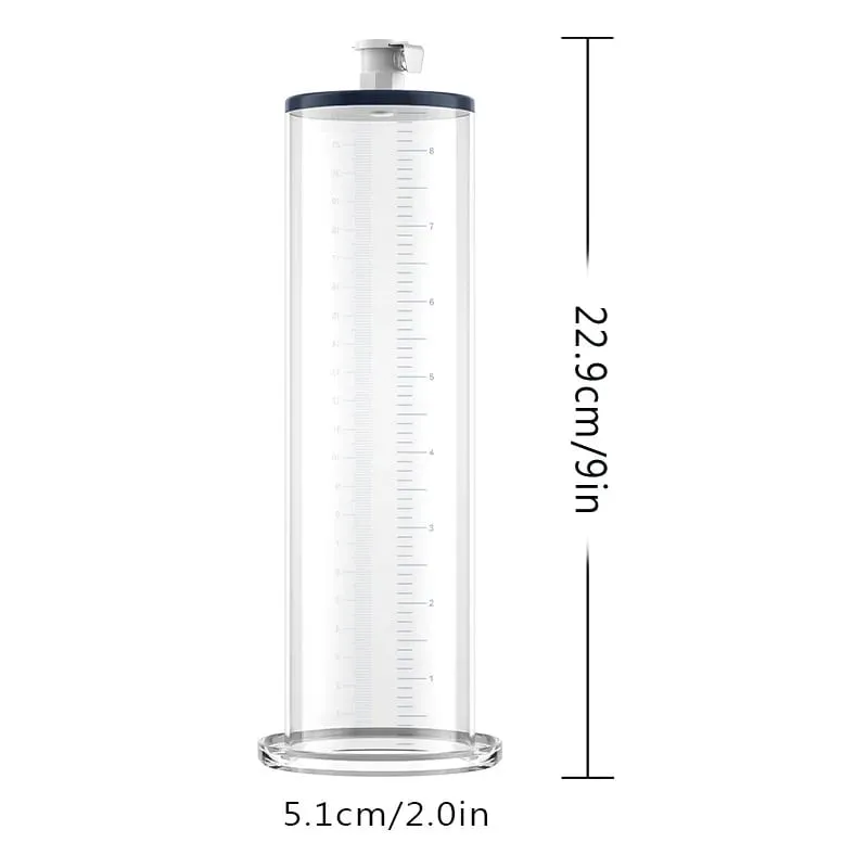 Manual Acrylic Penis Pump for Men with Pressure Gauge Clear Cylinders Vacuum Enlargement Masturbation Trainer Adult Sex Toy Set — image 11