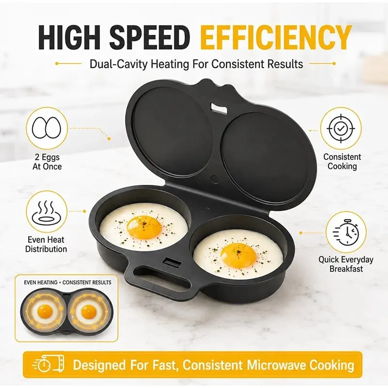 Plastic Microwave Oven Egg Cooking Mold Kitchen Cooking Mold Egg Poacher Kitchen Gadgets Fried Egg Tool Cute Diy Toast Bread