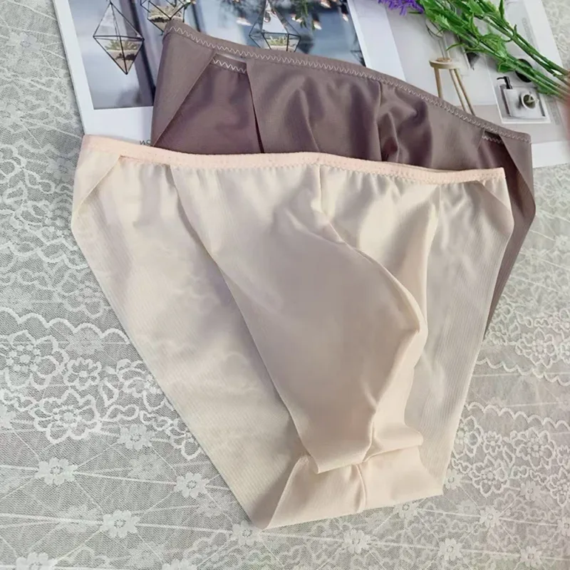 Comfortable Bulge Pouch Men High Cut Transparent Underwear Mesh Panties Underpants Fashion Seamless Lingerie Man