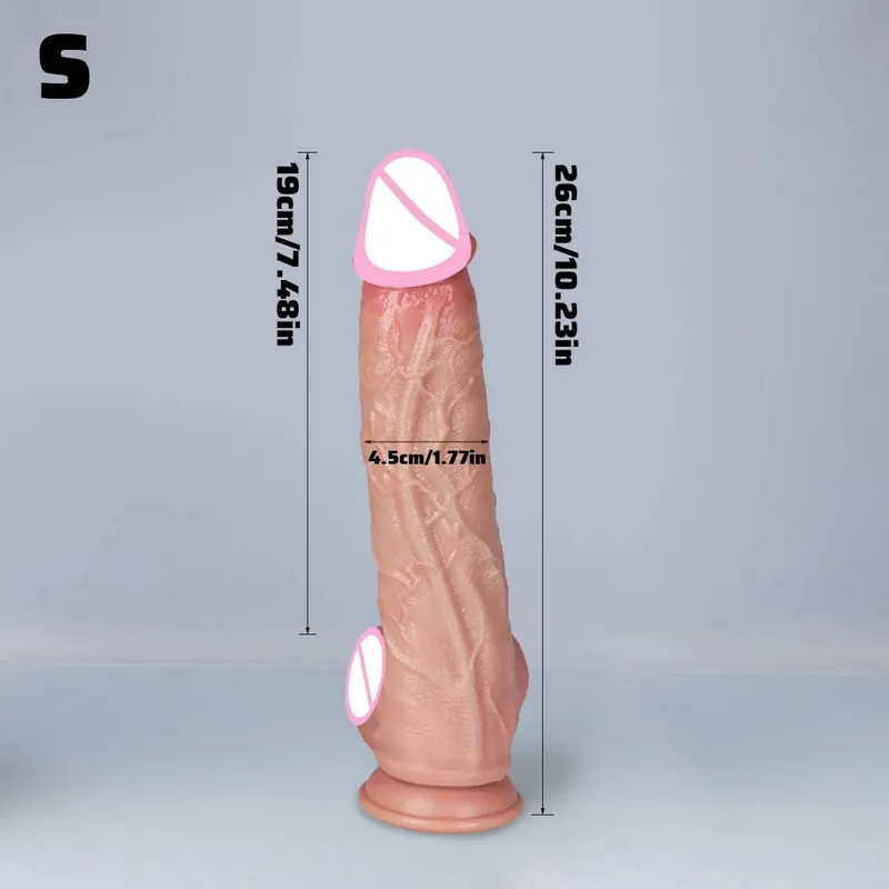Super Realistic Veins Soft Dildo Male Silicone Genitals 3Colors Penis Vaginal Masturbation Suction Cup Dick Woman Anal Sex Toy