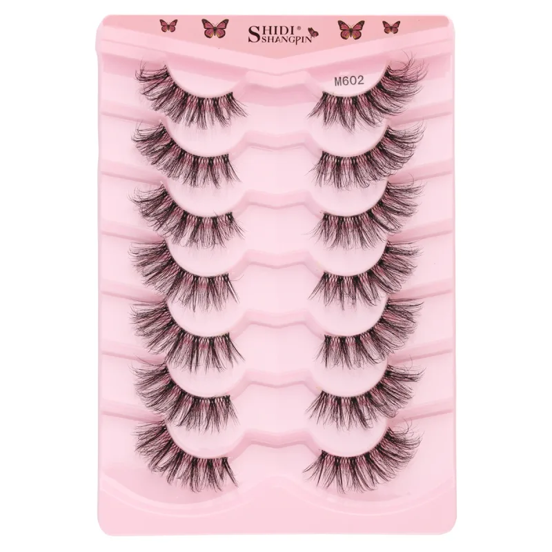 Poloviční řasy Přírodní načechrané umělé řasy Cat Eye Lash 3D Umělé norkové řasy Soft Winged Eyelash Extension Makeup Tool — image 9