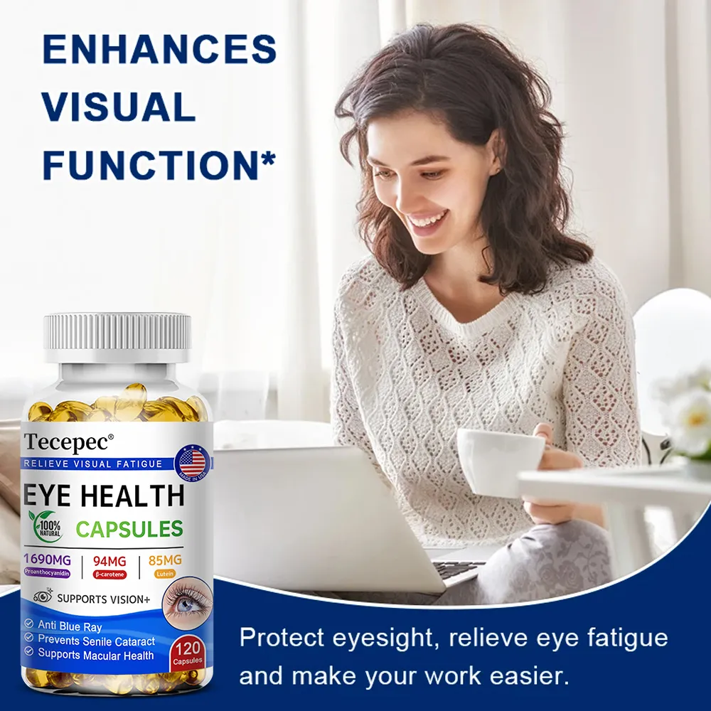 Lutein +Proanthocyanidin - Super Vision Support Supplement Supports Eye Health 120 Softgels