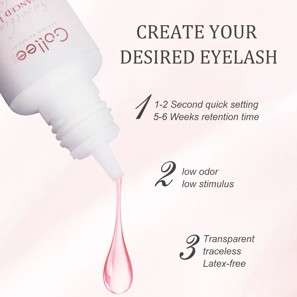 Gollee 0.5-1s Drying Eyelash Extensions Glue Latex-free Lashes Glue Professional Waterproof 6-8 Weeks Eyelash Extension Supplies — image 4