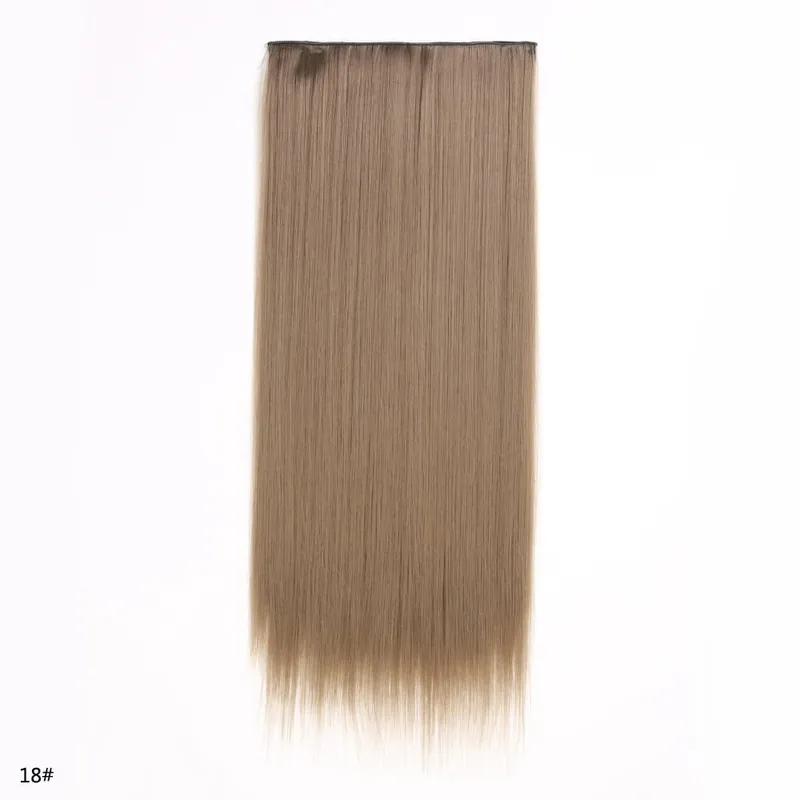 Synthetic 24 Inch Long Straight Clip in Hair Extension Seamless Natural Looking Easy Install Women’s Hairpieces for Daily Wear
