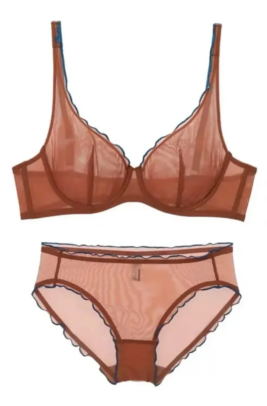 Buong Coverage Minimiser Bra para sa Malaking Bust Ultra Manipis na Seamless Wireless Lift & Support Anti Sag Set BANERDANNI S-2XL 32-40 ABC