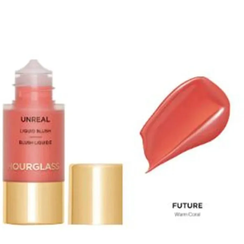 Hourglass Unreal Nude Liquid Texture Powder Blusher Full Clear Color Cheek Fluidity Easy Push Away Create Natural Woman Makeup