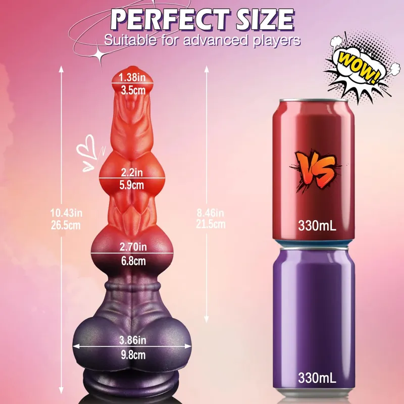Enorme silicone vibradores grande nó realista anal plug cão pênis ventosa adulto brinquedos sexuais pau massagem de próstata vibrador para mulheres
