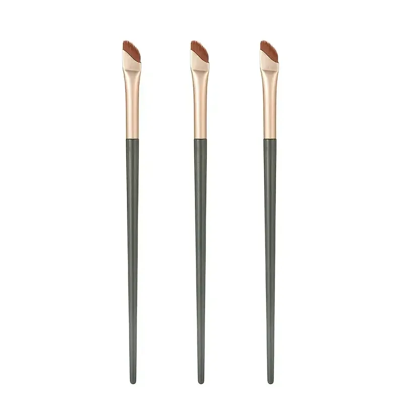 1/3 Scalpel Eyeliner Brushes with Ultra-Fine Angle Tip Flat Angle Eyebrow Brush Fine Detail Brush for Eye and Eye Area Makeup