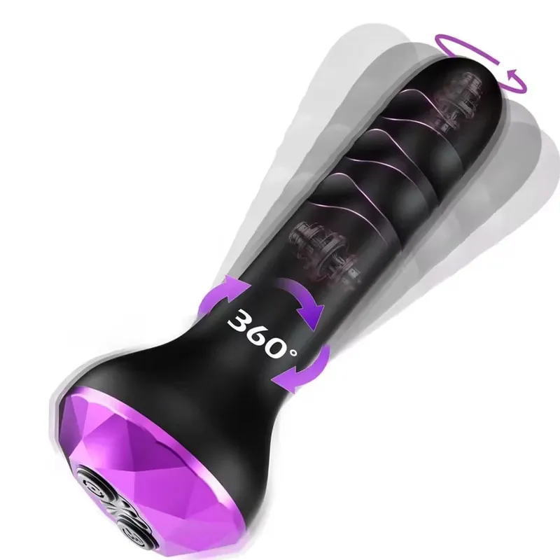 360° Rotating Anal Vibrator for Men Prostate Massager Butt Plug Anal Toy Adult Male Gay Masturbator Toy Sex Toys for Men & Women